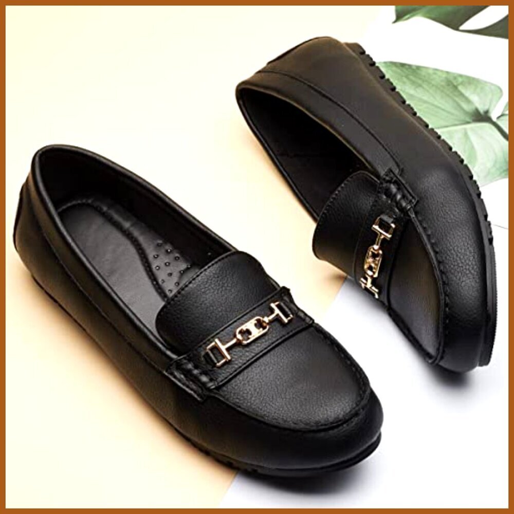 Women's Slip On Loafers with Latex Cushioned Insole, Square Toe - Picture 3 of 7